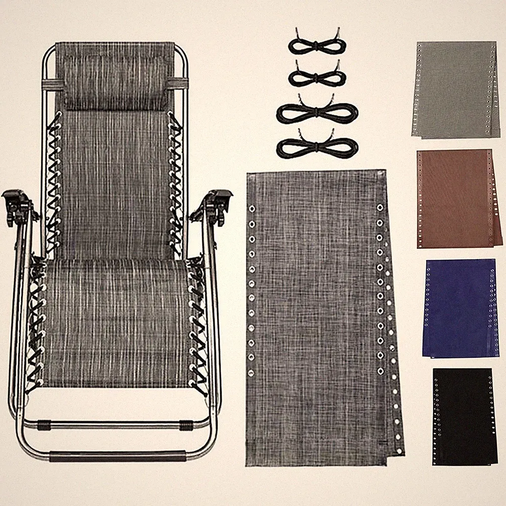 Chair Replacement Fabric Anti-Gravity Recliner Lounge Chair Cloth w/ Ropes Patio