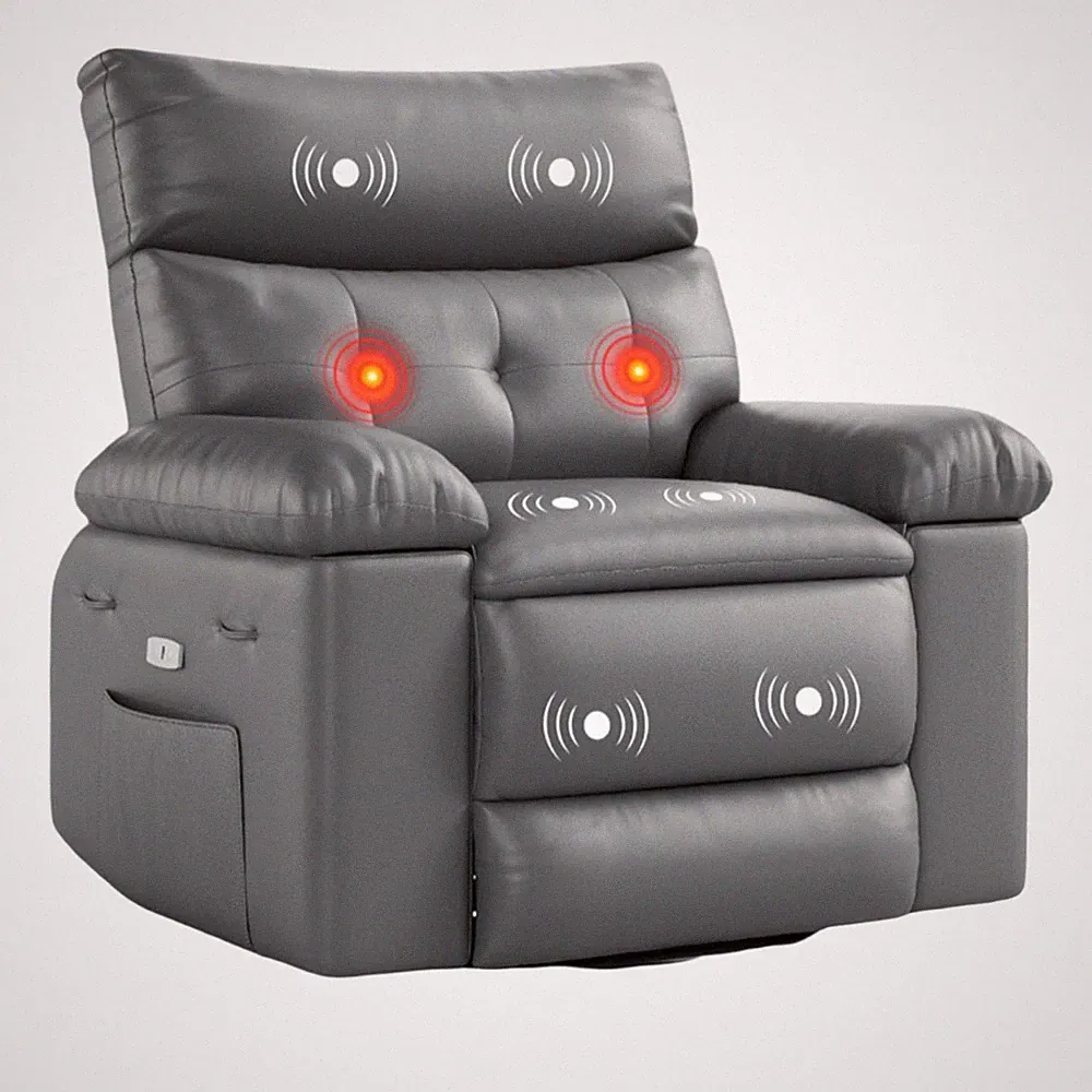 Electric Massage Recliner Chair with Heat, Rocking Swivel Design,400 Lb Capacity
