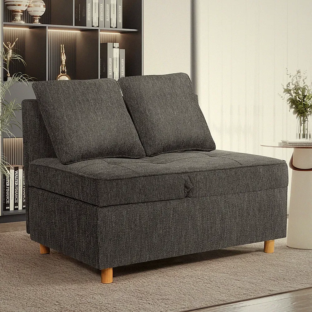 Folding Ottoman Sofa Bed Chair,4-in-1 Sleeper Sofa Adjustable Backrest Home NEW