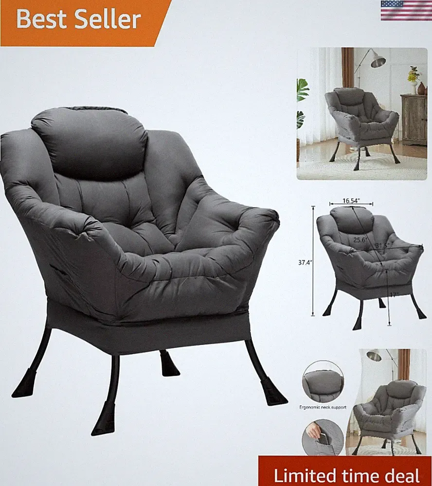 Oversized Comfy Accent Lounge Chair with Side Pocket for Ultimate Relaxation